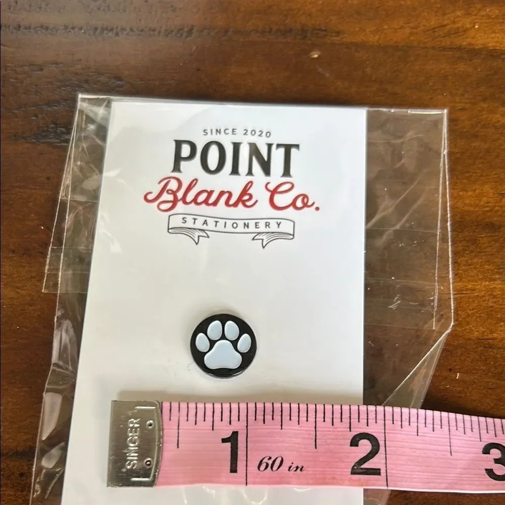 Black Paw Print Pin
